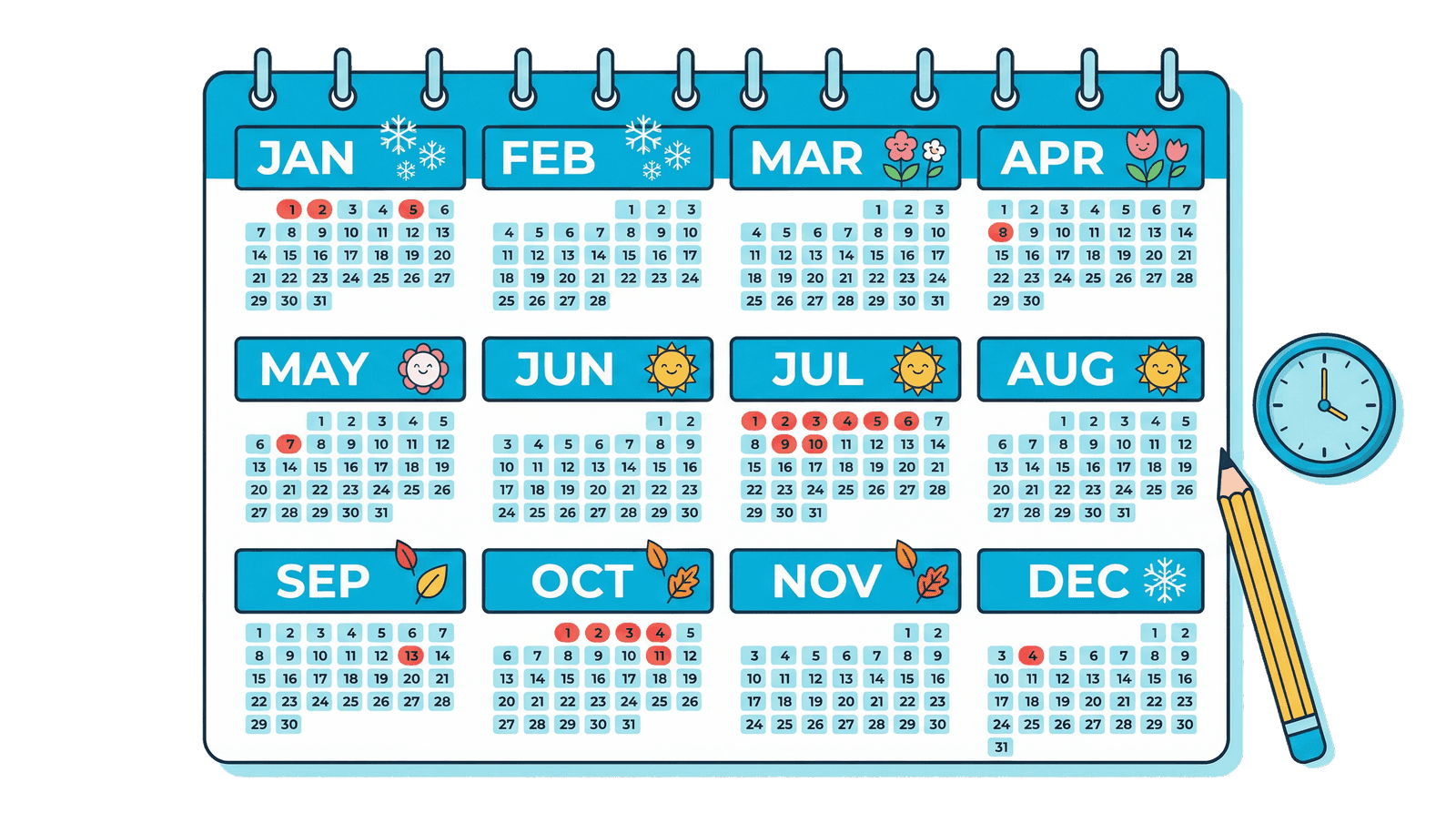 Calendario escolar de Discuss Idiomas
